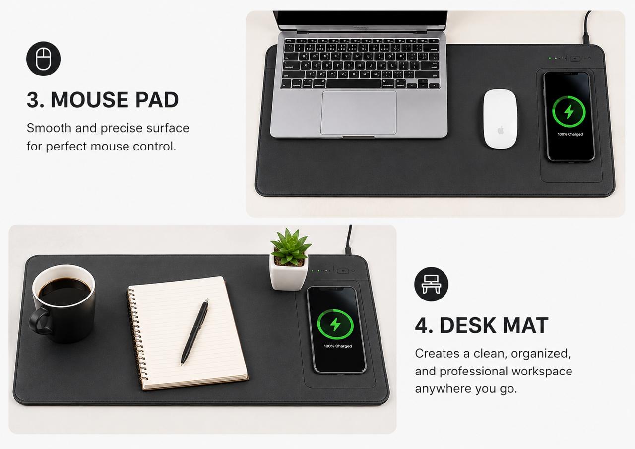 4 in 1 Wiresless Charging Laptop Sleeve